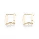 Ion Plating(IP) Brass Hoop Earring Findings with Latch Back Closure KK-C006-28G-2