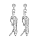 Brass Micro Pave Cubic Zirconia Dangle Stud Earring EJEW-EE0004-05P-1