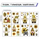 CRASPIRE 8 Styles Gnome Bee Window Decals Cute Sunflower Dwarf Stickers Wall Clings Peel and Stick PVC Waterproof Self Adhesive Decor for Fridge Bedroom Living Room Kitchen Store Dorm Classroom DIY-WH0345-102-2