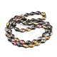 Electroplate Transparent Glass Beads Strands EGLA-G037-12A-HP03-2