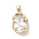 Золотые латунные микро проложить кубического циркония подвески KK-U031-02G-01-1