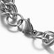 304 Stainless Steel Curb Chain Bracelets BJEW-G511-08P-3