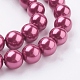 Umweltfreundliche runde Perlenstränge aus gefärbtem Glasperlen HY-A002-10mm-RB027-3