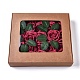 泡造花バラ  偽の花の茎  DIY ブーケウェディングパーティーホームデコレーション用  暗赤色  21~23x6.5~8cm  25個/箱 AJEW-CJ0004-02-1