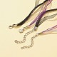 Изготовление ожерелья из 20-х нитей вощеного шнура 2шт. DIY-FS0003-93-2