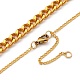 Chain Necklaces & Bracelet & Dangle Earring Sets SJEW-JS01119-11