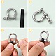 304 Stainless Steel Screw D-Ring Anchor Shackle Clasps STAS-O114-096B-AS-3