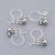 Brass Clip-on Earring Component KK-L169-09P-1