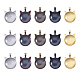 NbeadsDIYペンダントメイキングキット  写真ペンダントジュエリークラフト作りのための6色の猫の形の合金ペンダントトレイと24個の透明なガラスカボションを含む  ミックスカラー DIY-NB0002-53-1