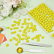 CRASPIRE 200Pcs Star Wax Sealing Beads Yellow Wax Seal Beads Set with 1Pc Spoon and 3Pcs Candles and 1Pc Tweezers for Retro Seal Stamp Wine Packages Gift Wrapping Wedding Invitations Letter Sealing DIY-CP0009-30-4