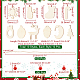 DIY クリスマスをテーマにしたペンダント装飾作成キット  雪の結晶、花輪、靴下、鹿の木のペンダントを含む  麻のロープ  アイアン製ベルペンダント  ミックスカラー DIY-WH0430-094-2