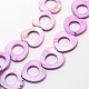 Dyed Mixed Shape Ring Natural Freshwater Shell Beads Strands SHEL-E355-17-3