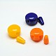 Imitation Amber Resin 3-Hole Guru Beads for Buddhist Jewelry Making RESI-A010A-B-1