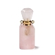 Pendentifs de bouteille de parfum en quartz rose naturel G-A026-10-2