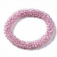 Faceted Transparent Glass Beads Stretch Bracelets BJEW-S144-002C-05-2
