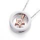 Ring and Star 304 Stainless Steel Pendant Necklaces NJEW-H438-06D-2