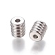 201 Stainless Steel Grooved Beads X-STAS-P239-06P-2