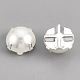 Boutons en plastique imitation perle abs BUTT-T002-6mm-01S-2