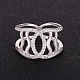 Простые элегантные серебряные кольца Shegrace с широкой полосой JR198A-3