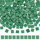 Sunnyclue 240 Uds. Cuentas de semillas de vidrio de colores opacos con pintura para hornear de 2 agujeros SEED-SC0001-12F-1