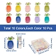 Craftdady 100pcs 10 Farben transparente Emaille Acrylperlen TACR-CD0001-09-3