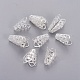 Silver Color Plated Iron Flower Bead Caps X-E047Y-S-2