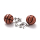 Runde Basketball-Ohrclips für Damen EJEW-Z015-08-2