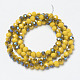 Electroplate Opaque Solid Color Glass Beads Strands EGLA-A034-P4mm-I15-2