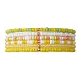 6 pièces ensemble de bracelets extensibles en perles de verre et de perles en laiton BJEW-JB09538-04-1