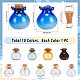 Pandahall elite 10個 10色 福袋 形 ガラス コルク ボトル オーナメント  ガラスの空のウィッシングボトル  ペンダントデコレーション用のDIYバイアル  ミックスカラー  2.5cm  1pc /カラー AJEW-PH0004-64-5