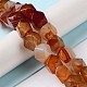 Natural Red Agate Star Cut Round Beads Strands G-M418-C04-01-2