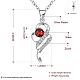 Silver Plated Brass Cubic Zirconia Heart Pendant Necklaces For Women NJEW-BB06866-A-2