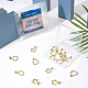 Brass Stud Earrings EJEW-BC0001-01G-4