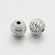 Perles rondes en laiton texturées KK-N0061-01S-6mm-1