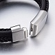 Pelle cavo braccialetto multi-filo BJEW-F325-05-4