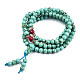 4-Loop-Wrap Buddha Meditation gelbe Jade Perlen Armbänder BJEW-R040-6mm-11-1