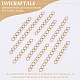 UNICRAFTALE 100Pcs 2 Size Chain Extender 304 Stainless Steel Twist Chain 25-53mm Long Golden Tail Chain Removable Extension Chain for Chain Earring Necklace Bracelet Key Chain Making STAS-UN0038-14G-5