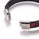 Braided Leather Cord Bracelets BJEW-F349-08P-01-4