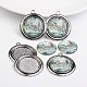 Antique Silver Alloy Pendant Cabochon Bezel Settings and The White House Printed Glass Cabochons TIBEP-X0173-13-1