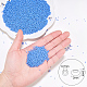 オーナランドガラスシードビーズ  グレードA  焼き付け塗料  不透明色  ラウンド  コーンフラワーブルー  2x1.5mm  穴：0.7mm  約11200個/袋 SEED-OL0001-04-13-3