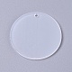 Transparent Acrylic Blank Big Pendants TACR-WH0002-11-1