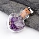 Coeur bouteille en verre pendentifs en pierres précieuses PALLOY-JF00175-3