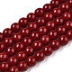 Chapelets de perles en verre opaque de couleur unie GLAA-T032-P4mm-05-1