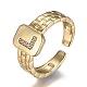 Brass Micro Pave Clear Cubic Zirconia Cuff Rings RJEW-H538-02G-L-3