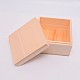 木製の箱  正方形  バリーウッド  12x12x8cm WOOD-WH0108-07-2