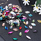 Fingerinspire 128 piezas 16 colores cabujones de rhinestone de vidrio RGLA-FG0001-17-5