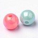 AB Color Plated Acrylic Round Beads X-SACR-Q109-8mm-M-2