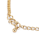 Golden Tone Brass Link Bracelets BJEW-L639-14C-3