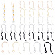 Ph pandahall 150 pièces crochets de boucle d'oreille en résine RESI-PH0001-78-1