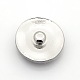 Сплав цинка горный хрусталь кнопки пружинные плоские круглые ювелирные изделия SNAP-L002-18-NR-3